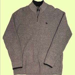 Abercrombie and Fitch quarter zip woven sweater